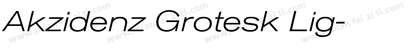 Akzidenz Grotesk Lig字体转换